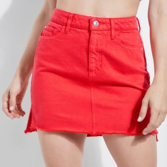 New GUESS Talia Pigment-Dyed Denim Skirt SZ S - Picture 2 of 4